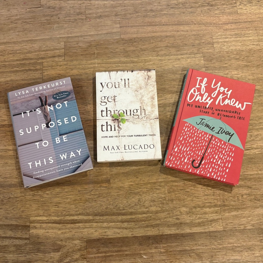 Christian Book Bundle Lysa Terkeurst Max Lucado Jamie Ivey Faith Hope 3 Books
